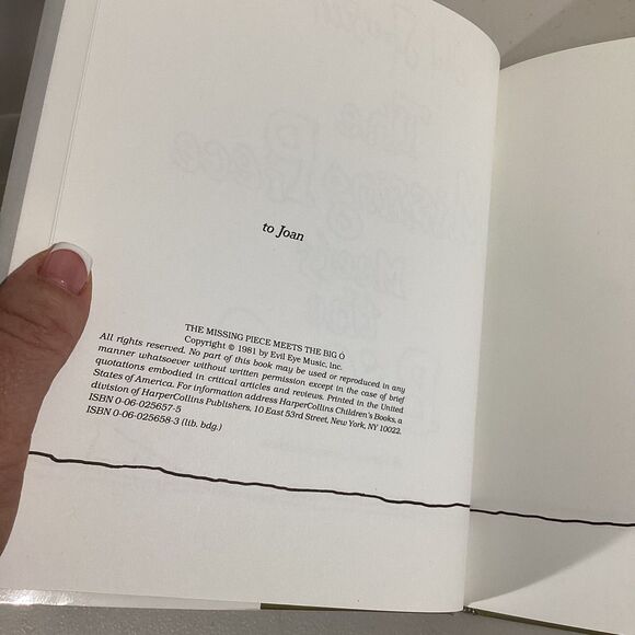 1st Ed The Missing Piece Meets the Big O Shel Silverstein 1981 Harper Collins - Picture 2 of 9